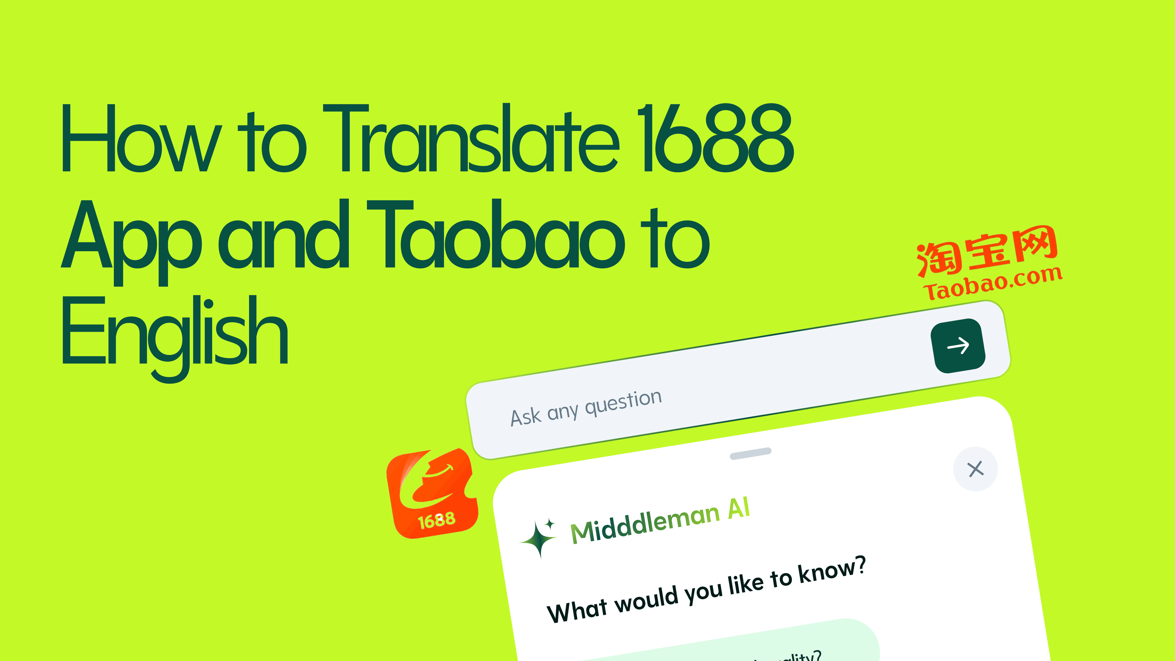 How to translate 1688 App and Taobao to English